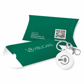 ViBuCard NFC/QR Code  Schlüsselanhänger aus Acrylglas mit 3D Domi