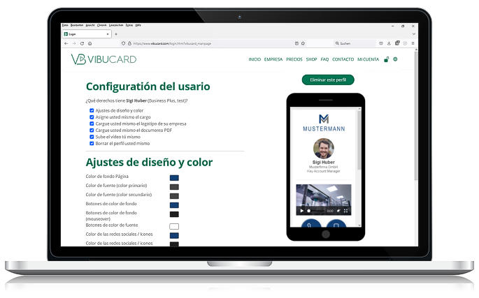 ViBuCard Profileinstellungen