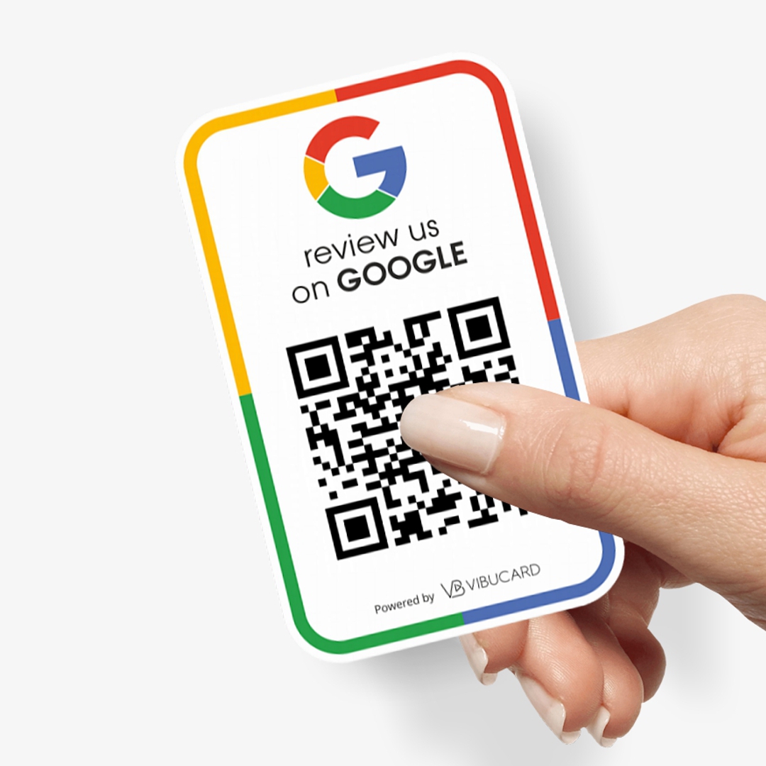 ViBuCard REVIEW Display Sticker mit QR Code
