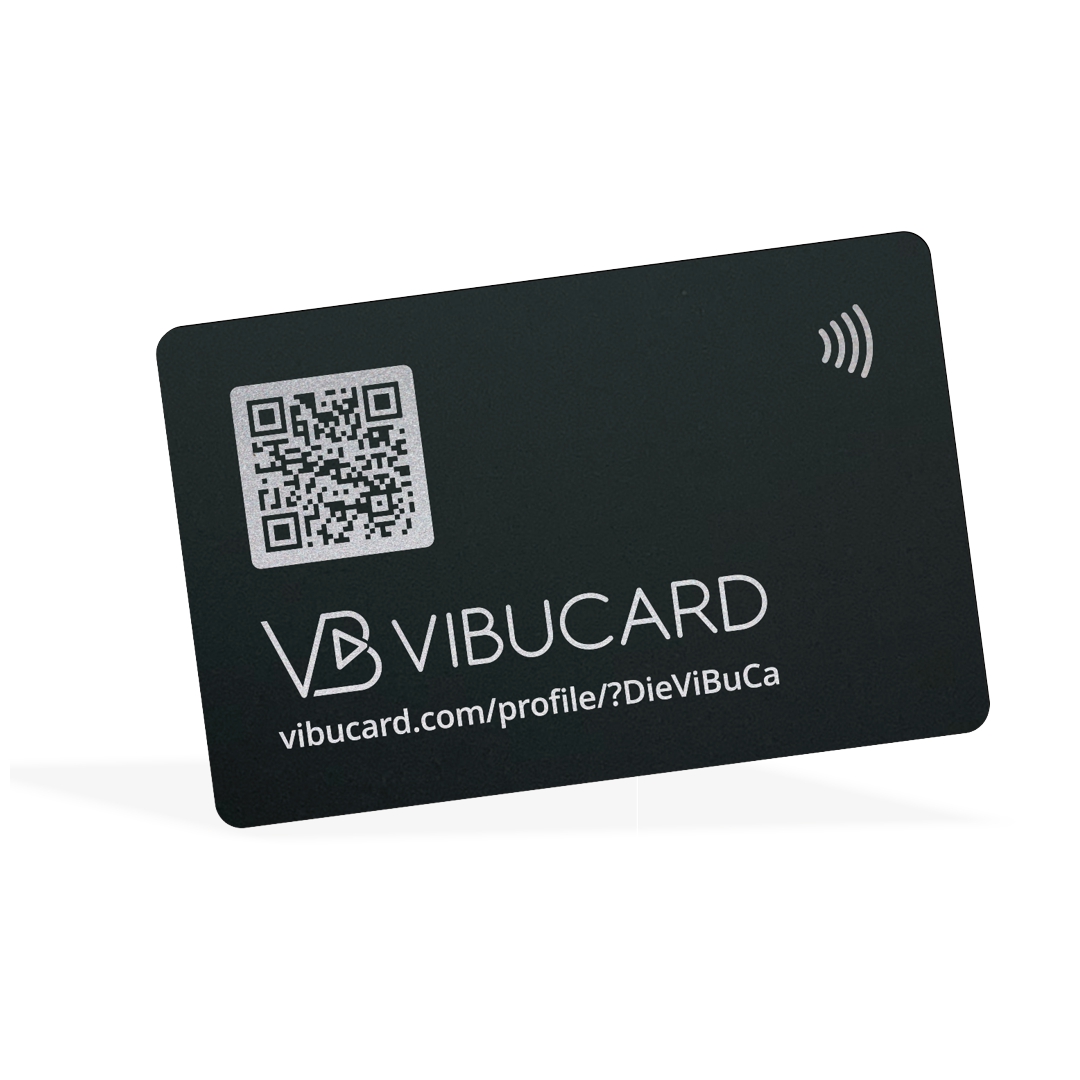 ViBuCard NFC Visitenkarte Blackcard, mattschwarz